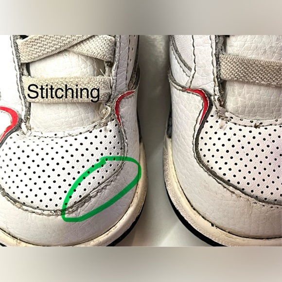 Air Jordan White Red Gray Baby Toddler Sneaker Shoes Size 7C - Picture 16 of 16